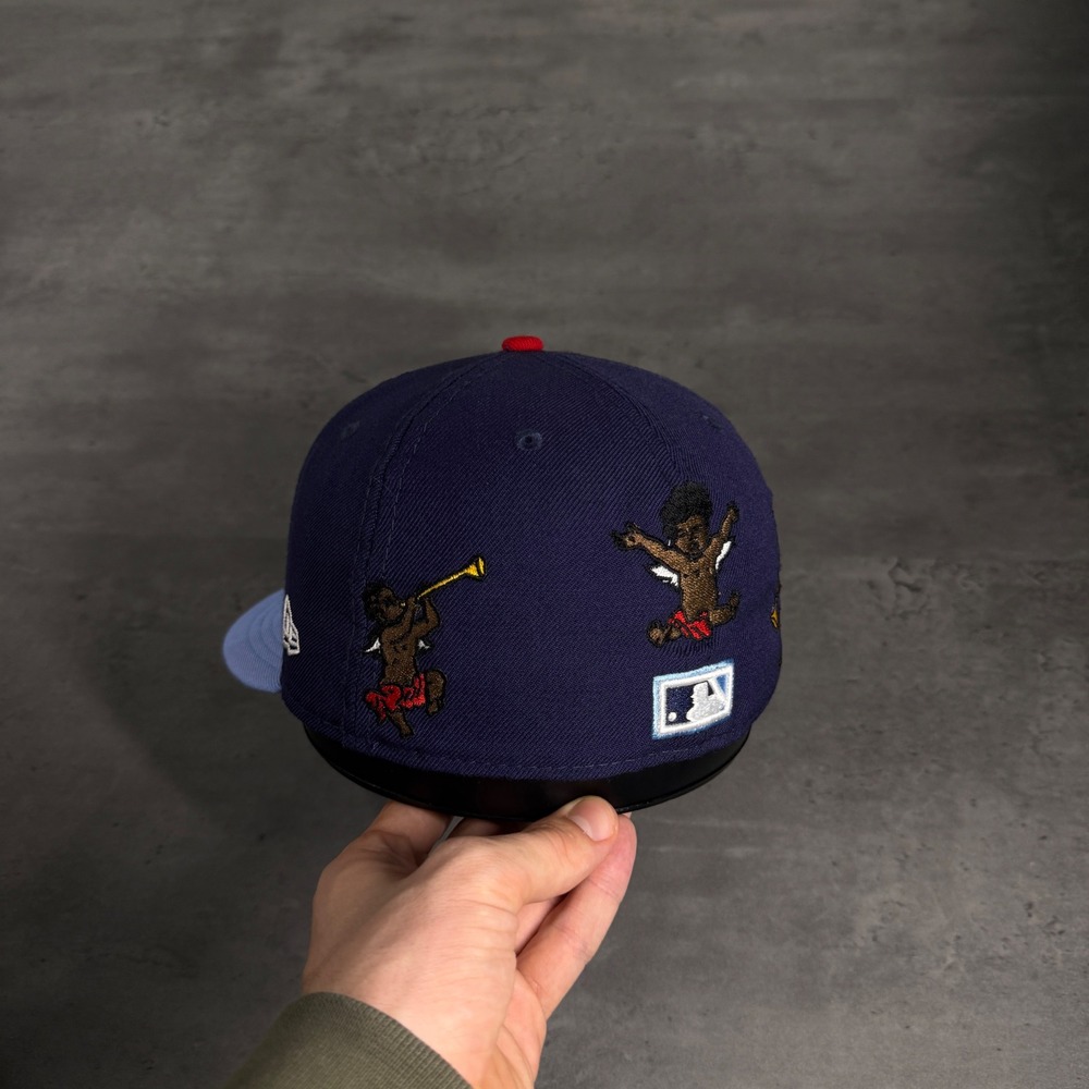 New Era Anaheim Angels Hat 7 Navy Cant Buy Respect Ghetto Cherub Fitted MLB Cap - Picture 5 of 9